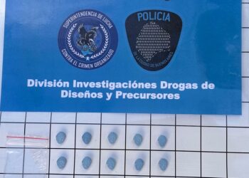 Cae dealer con Tusi y pastillas de éxtasis con las caras de Maradona y Messi