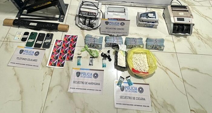 Dos detenidos y el secuestro de cocaína y tusi tras allanamientos en Lugano y Barrio 31